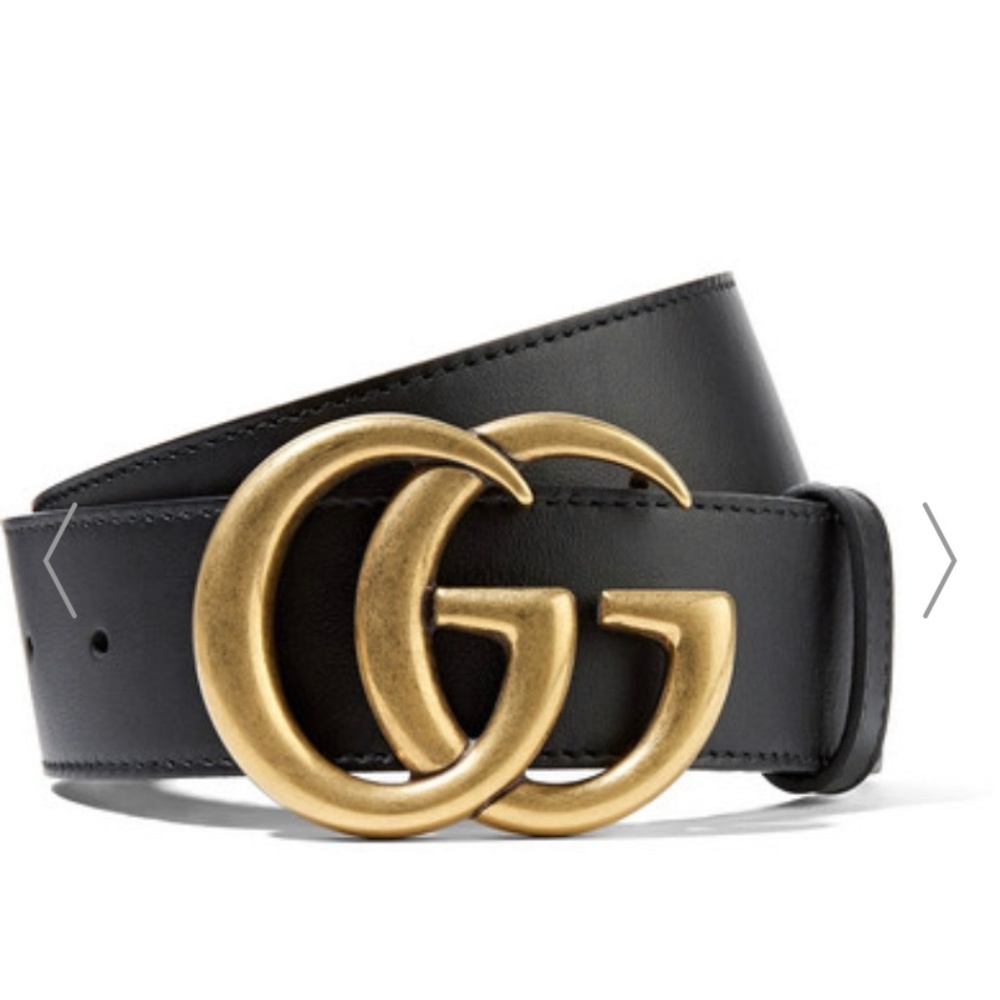 Gucci Leather Belt With Double G Buckle
